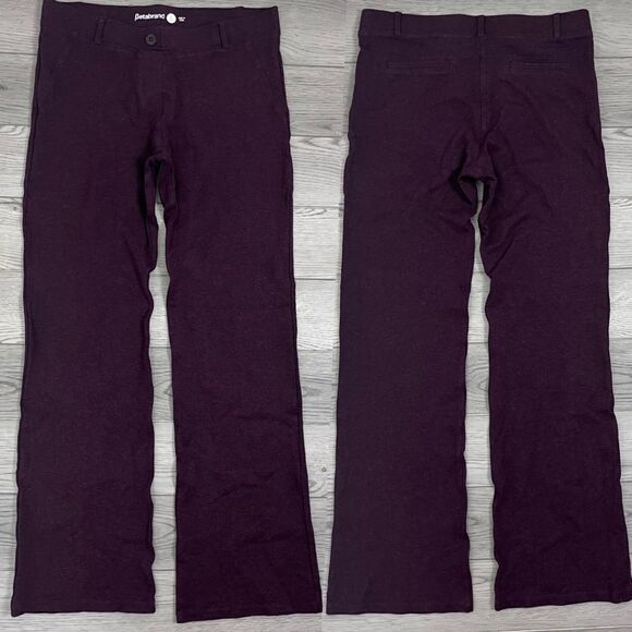 Betabrand Women Size L Tall Purple Bootcut Pullon Jersey Knit Trouser Pants - Picture 1 of 13